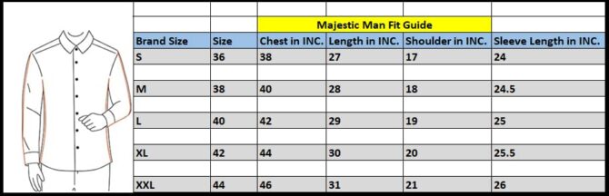 Majestic Man Cotton Printed Slim Fit Casual Shirt For Men (White, Medium) - Image 2