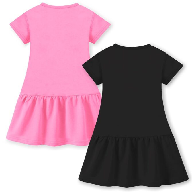 Trampoline Pack of 2 Girls Midi/Knee Length Casual Dress (TRM-DRS-231) Multicolour - Image 6