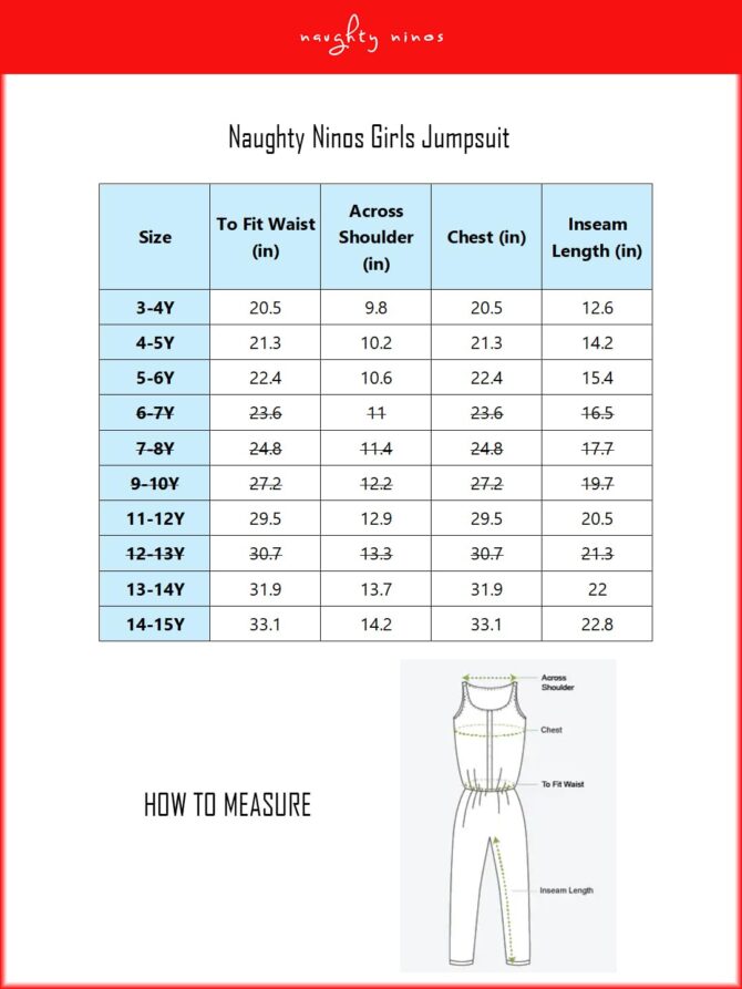 Naughty Ninos Girls Navy Blue & Red Striped Basic Jumpsuit(NEW0578DRS_Navy Blue_3-4 Years) - Image 2