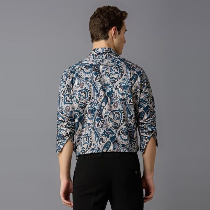 MARK & ALBERT Men's Luxury Giza Cotton Digital Printed Shirt Full Sleeves Shirts for Men - Image 5