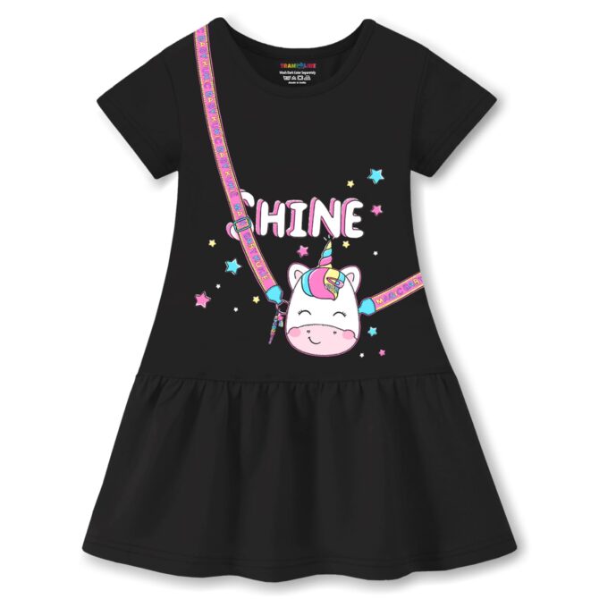 Trampoline Pack of 2 Girls Midi/Knee Length Casual Dress (TRM-DRS-231) Multicolour - Image 5