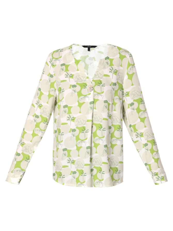 VERO MODA Women Botanical Print Viscose Regular Fit Green Top - Image 2