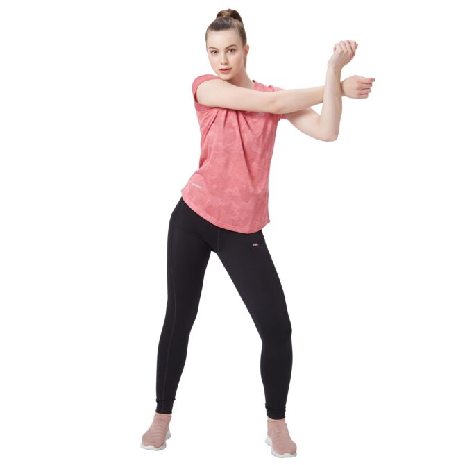 berge' Ladies Polyester Dry Fit Western Shirts & T-Shirt For Women, Quick Drying & Breathable Fabric, Gym Wear Tees & Workout Tops (Onion Colour, Slim Fit) - Image 7