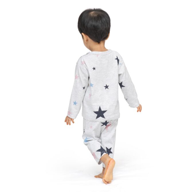 Real Basics Cotton Clothing Sets For Boys & Girls-Unisex Clothing Pajama Set Full Sleeve T-Shirt & Pant-Multicolor, 12-18 Months - Image 2