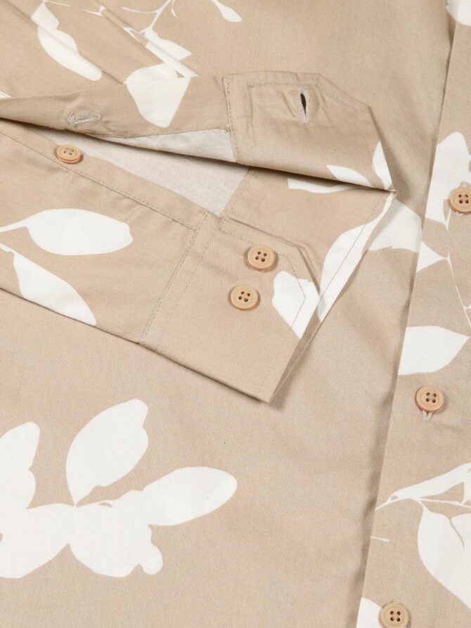 Thomas Scott Men 100% Cotton Full Sleeves Printed Casual Shirt (Beige, XL) - Image 2