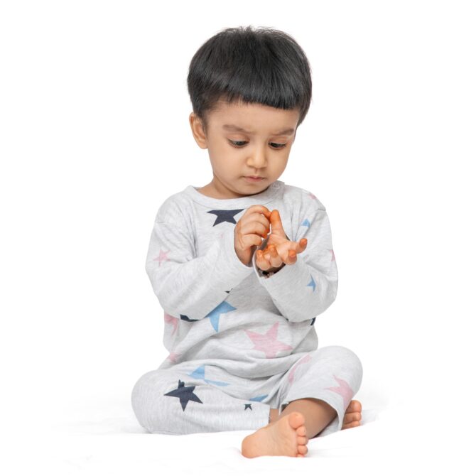 Real Basics Cotton Clothing Sets For Boys & Girls-Unisex Clothing Pajama Set Full Sleeve T-Shirt & Pant-Multicolor, 12-18 Months - Image 7