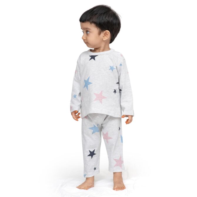 Real Basics Cotton Clothing Sets For Boys & Girls-Unisex Clothing Pajama Set Full Sleeve T-Shirt & Pant-Multicolor, 12-18 Months - Image 8