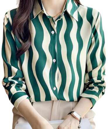 GRECIILOOKS Shirt for Women Stylish | Long Shirt for Women | Oversized Shirt for Women | Women Shirt | Tops for Woman (in, Alpha, XL, Regular, Green)