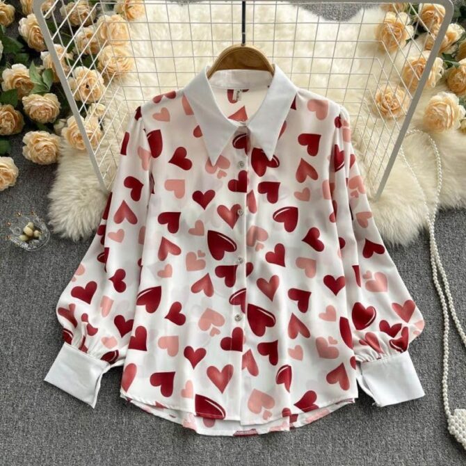 Leriya Fashion Women's Regular Fit Top (LF-W1767_Red - Image 2