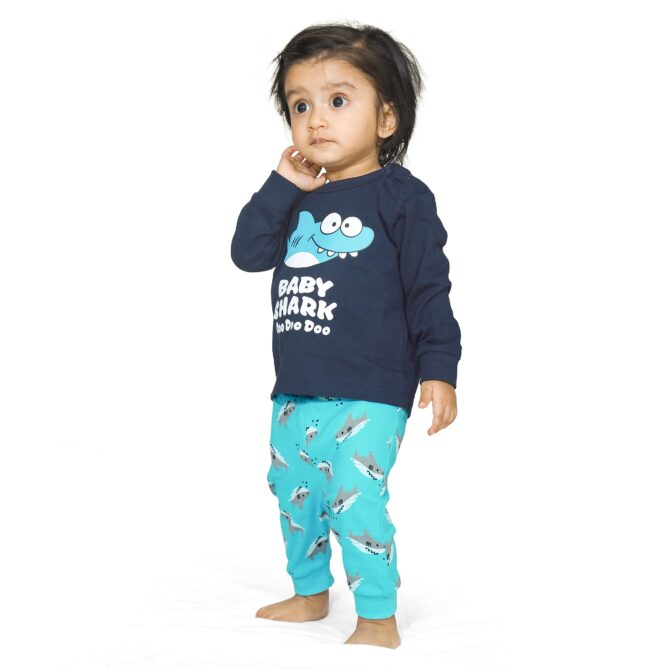 Real Basics Cotton Clothing Sets For Baby Boys & Girls - Unisex Clothing Sets Full Sleeve T-Shirt & Pant, Multicolor, Printed - Image 3