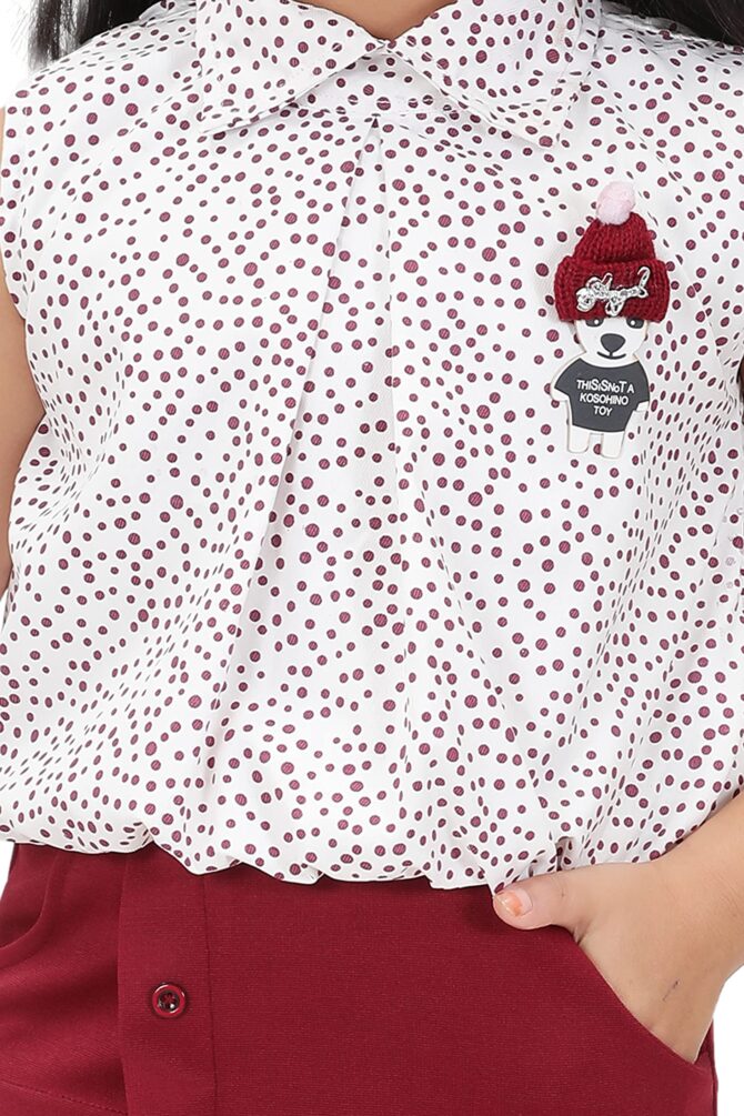 glamour world garments Girls Cotton Silk Midi Casual Bodycon Dress (Maroon, 2-3 Years) - Image 3