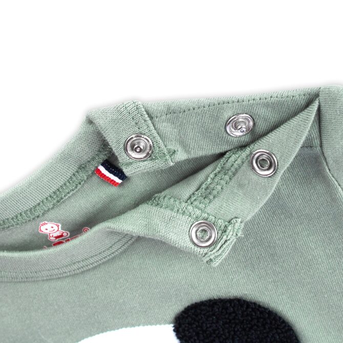 Real Basics Cotton Fleece Printed Clothing Sets For Boys & Girls - Unisex Winter Clothing Sets Full Sleeve T-Shirt & Pant, Green, 12 Months-18 Months - Image 2