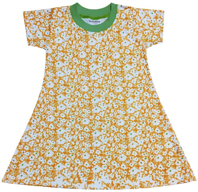 Triviso Kids Girls Cotton Frock/Dress/Basic Summer Frock for Girls 0 Month - 5 Year Pack of 4 (0-3 Months, Color_Set-1) - Image 3
