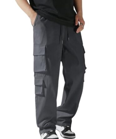 TAGAS Men Cargo Pants || Trousers Casual Pant || Cargo Pant || Pant || Track Pant for Man ||Men Cargo Pants Cotton||(MC-9) Grey