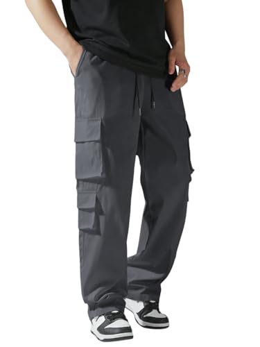 TAGAS Men Cargo Pants || Trousers Casual Pant || Cargo Pant || Pant || Track Pant for Man ||Men Cargo Pants Cotton||(MC-9) Grey