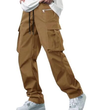 Lymio Men Cargo || Men Cargo Pants || Men Cargo Pants Cotton || Cargos for Men (Cargo-05-08) (M, Khakhi)
