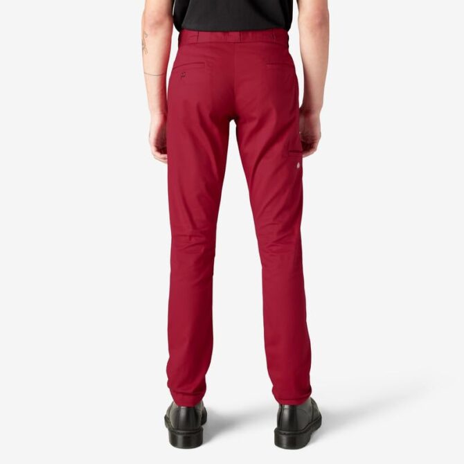 Dickies Men's Skinny-Straight Double Knee Work Pant, English Red, 28W x 30L - Image 6