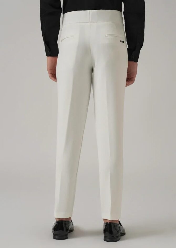 Men's Gurkha Pants, Classic Military Style, Casual Trousers (in, Numeric, 32, Regular, White) - Image 3
