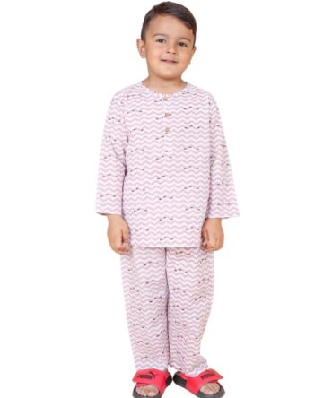 CHHEENT JUNIOR Boys Cotton Night Suit | Baby Kids Sleep Suit | Kids Pajama Set Combo| Nightwear | Sleepwear for Baby/Kids | Comfortable | Cool Prints | for Boys |3-4 Years Purple