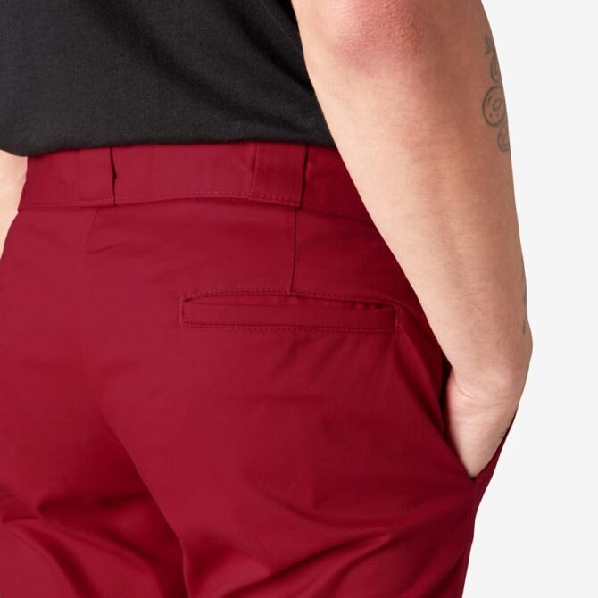 Dickies Men's Skinny-Straight Double Knee Work Pant, English Red, 28W x 30L - Image 3