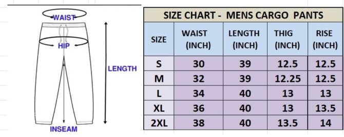 Lymio Cargo Pants for Men|| Cotton Cargo Pants for Men (Cargo-26-Black-3XL) - Image 2