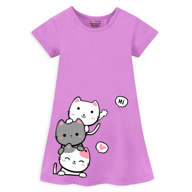 Trampoline Pack of 2 Girls Midi/Knee Length Casual Dress (TRM-DRS-232) Multicolour - Image 4