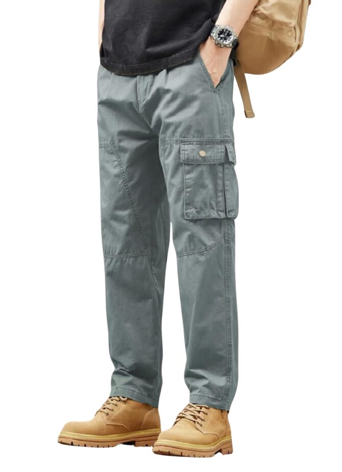 Lymio Cargo Pants for Men|| Cotton Cargo Pants for Men (Cargo-99-Grey-4XL)