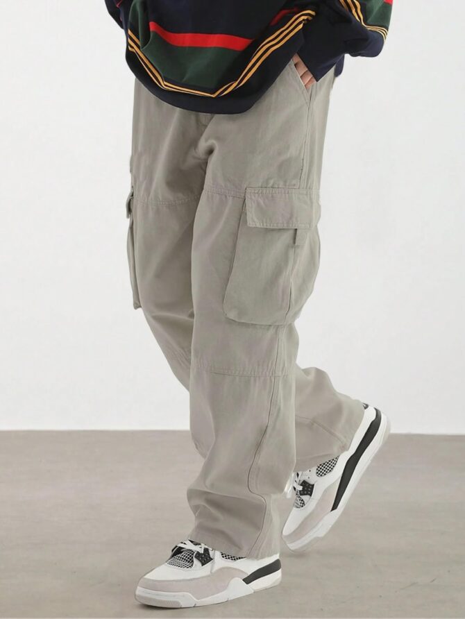 Lymio Cargo Pants for Men|| Cotton Cargo Pants for Men (Cargo-50-Apricot-3XL) - Image 2