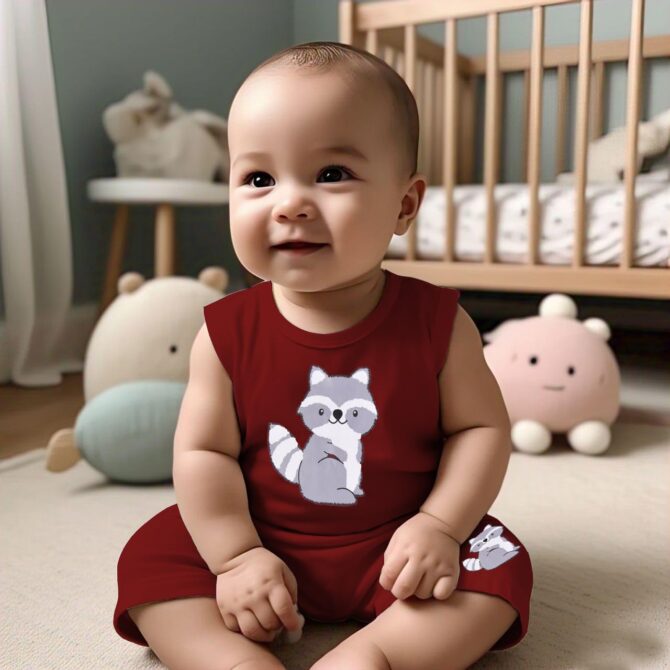 Kwitchy Boy's T-Shirt & Shorts Set New Born Baby Clothes | Kids Clothing | Dress | Sleeveless T Shirts | Shorts | Cotton | Casual | Kids Wear | Summer | Birthday Gifts (3-4 Years) (Maroon) - Image 7