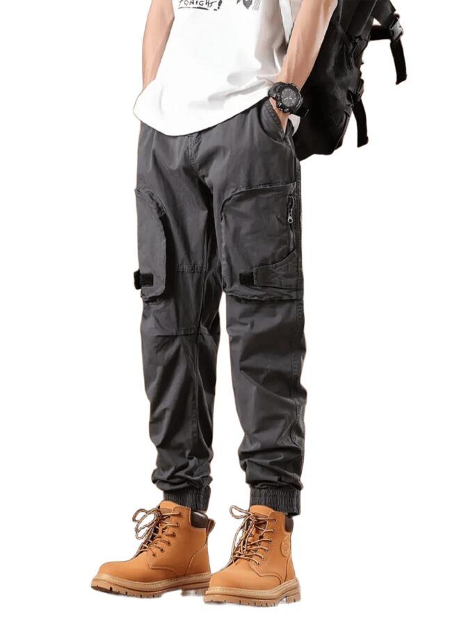 Lymio Casual Cotton Cargo Pant for Men || Mens Cargo Pants (Cargo 105-108) (in, Alpha, XL, Regular, Grey)