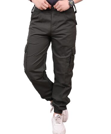 Men's Ribstop Weaving Non-Stretchable Fabric Multiple Pockets Casual Tactical Cargo Pant (Grey-28)