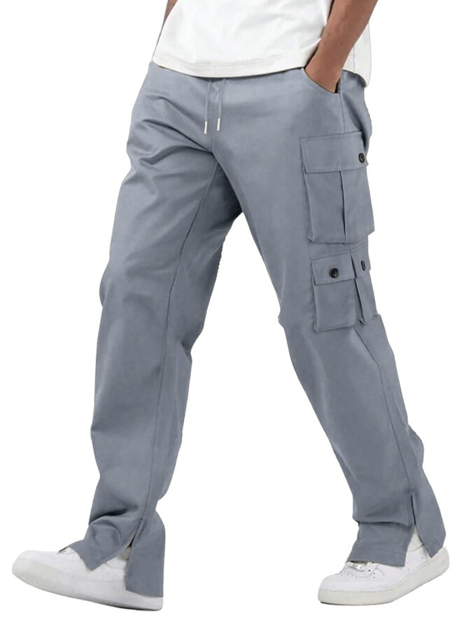 Lymio Men Cargo || Men Cargo Pants || Men Cargo Pants Cotton || Cargos for Men (Cargo-33-M) Grey