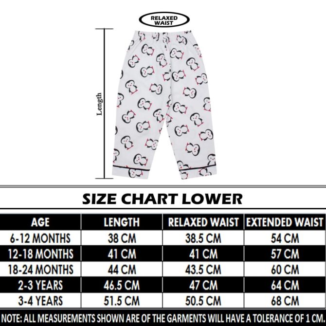 CLAP Unisex Baby Kids Cotton Printed Full Sleeves Night Suit White 1Pc (18-24 Months, White, Relaxed) - Image 2