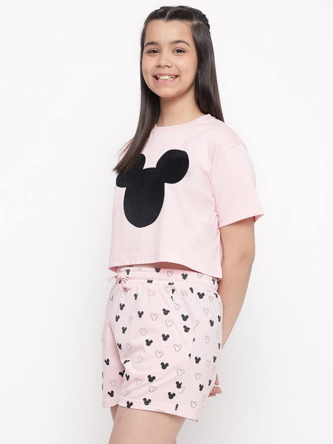 Lil Tomatoes Disney Cotton Girls Night Suits, Pink, 11-12 Years - Image 5