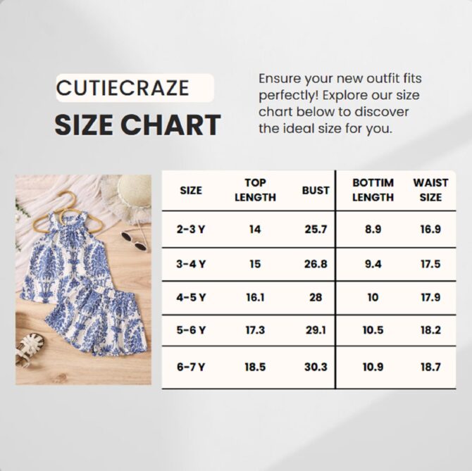 CUTIECRAZE Girl Clothing Set || Girl Top and Short pair set (DFG-56-4-5) - Image 3