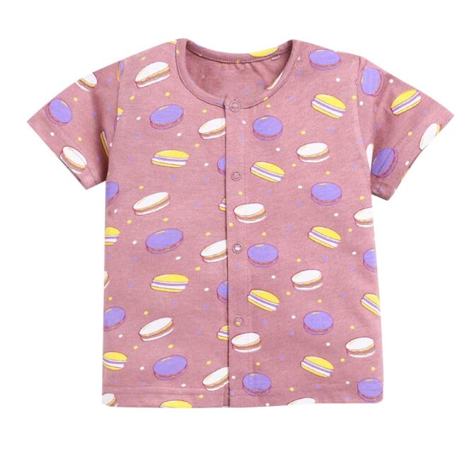 Hopscotch Boys And Girls Cotton Sleepwear Sets In Pink Color For Ages (2-3 Years) - Image 2