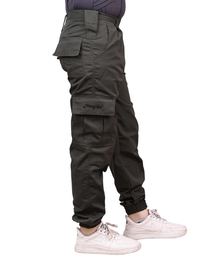 Men's Ribstop Weaving Non-Stretchable Fabric Multiple Pockets Casual Tactical Cargo Pant (Grey-28) - Image 5