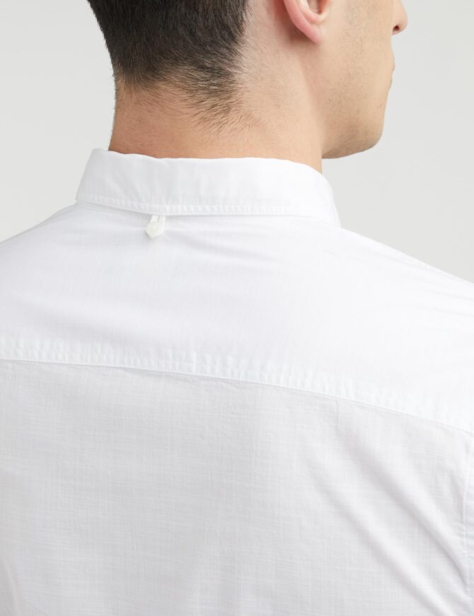 Allen Solly Men's Cotton Solid Slim Fit Shirt (ASSFQMOBZ43301_White 40) - Image 2