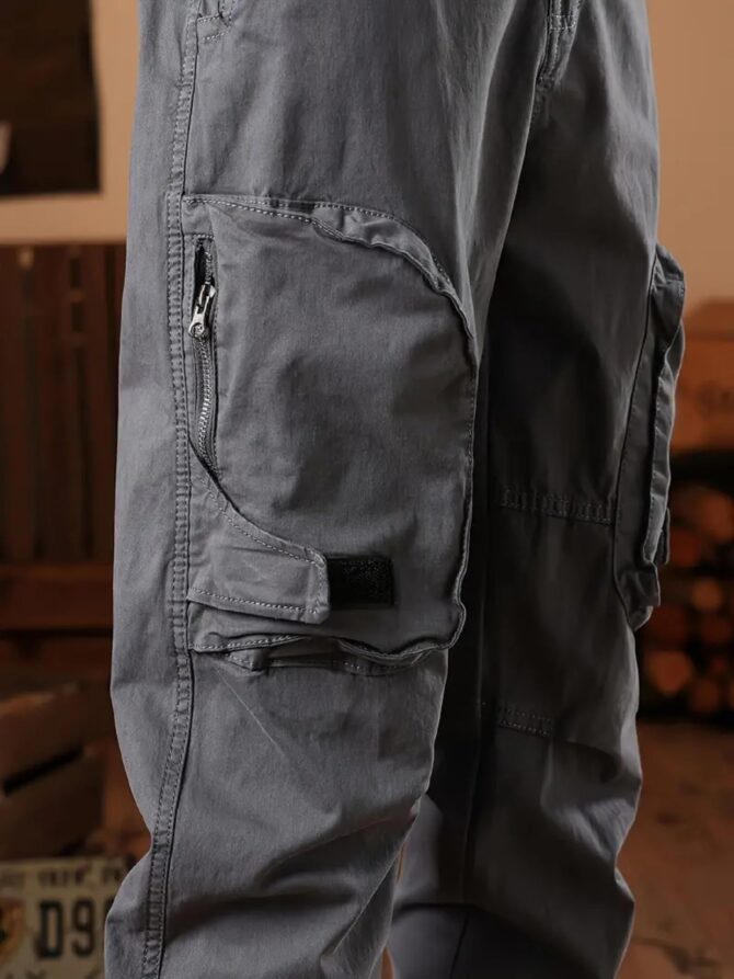 Lymio Casual Cotton Cargo Pant for Men || Mens Cargo Pants (Cargo 105-108) (in, Alpha, XL, Regular, Grey) - Image 2