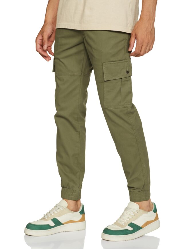 Amazon Brand - Symbol Men's Stretchable Cargo Jogger Pants | Chinos | Casual Mid Rise Trousers (Slim Fit) (Lt Olive_30) - Image 7