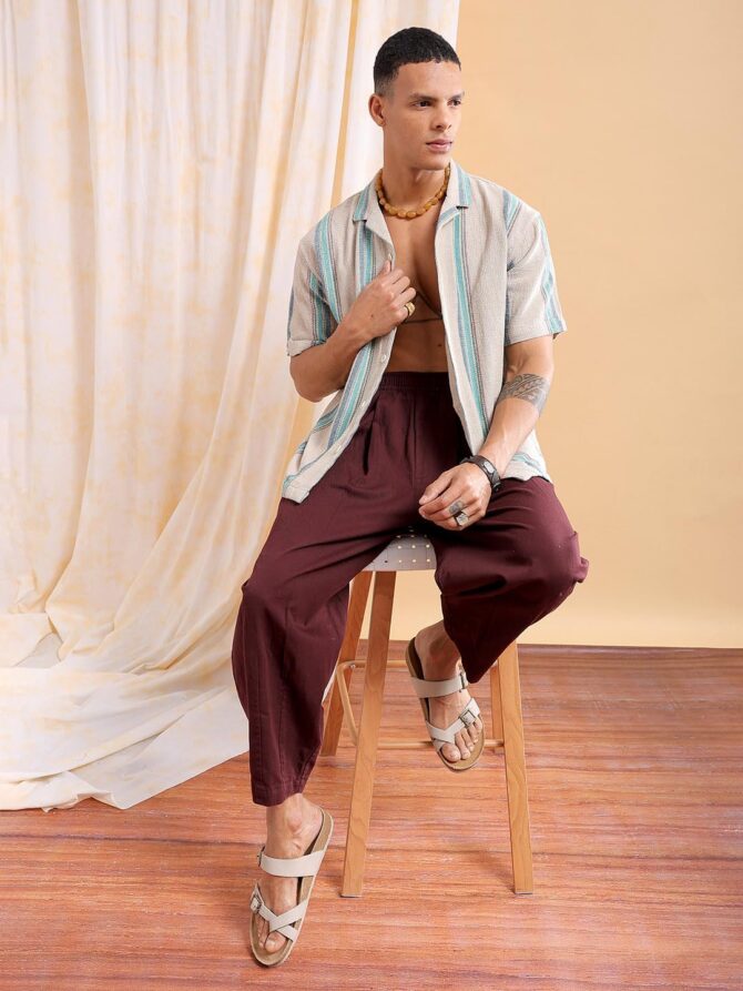 The Indian Garage Co Men's Relaxed Fit Shirt (0923-SHMKRS-08-01_Off White - Image 4