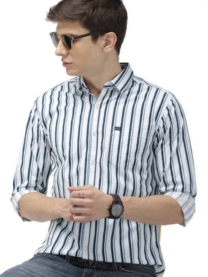 The Indian Garage Co Men's Slim Shirt (0619-SH04-04- White Extra Large)