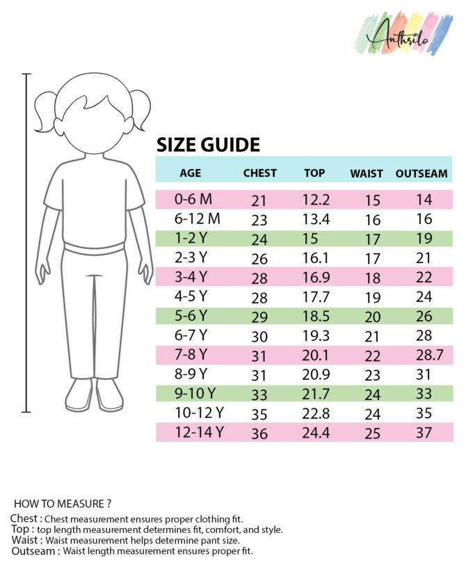 ANTHRILO Pure Cotton Printed Pyjama Set for Girls | Sleepwear | Night Suit, Night Wear | Long Sleeves T-Shirt & Pyjama | Regular Wear | 6-7 Years | WHITE1 - Image 5