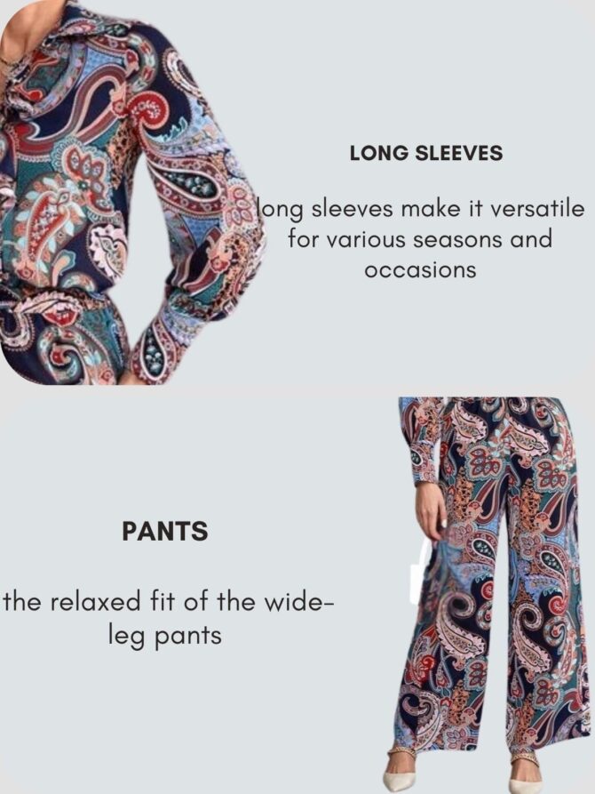 GRECIILOOKS Women's Co-Ord Set || Rayon Night Pajama Set || Night Suits for Women || Printed Nightwear Set || Loungewear || Home Wear for Women || Pajama Sets for Women (Large, Blue) - Image 5