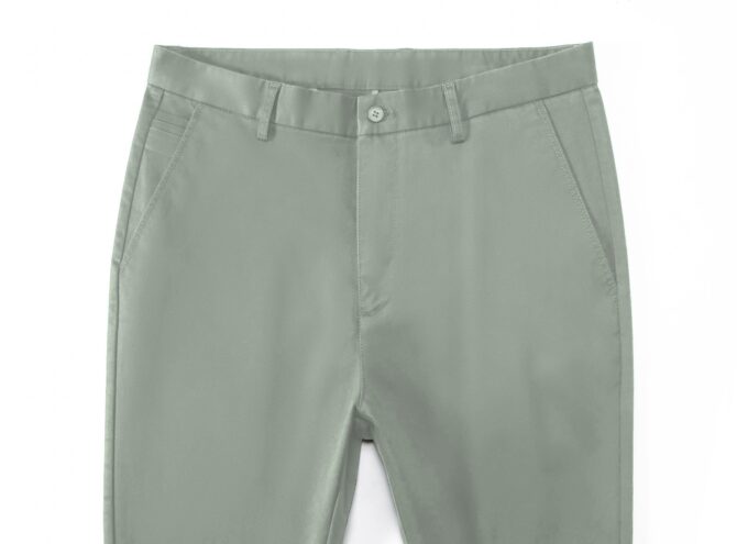 AVANOVA Men's Solid Light Pista Trousers Light Business Style Slightly Stretch Straight Leg Pants for Outdoor Casual Daily Trouser II Men's Regular Casual Pants Trouser (Trouser 126 Light Pista-34) - Image 4
