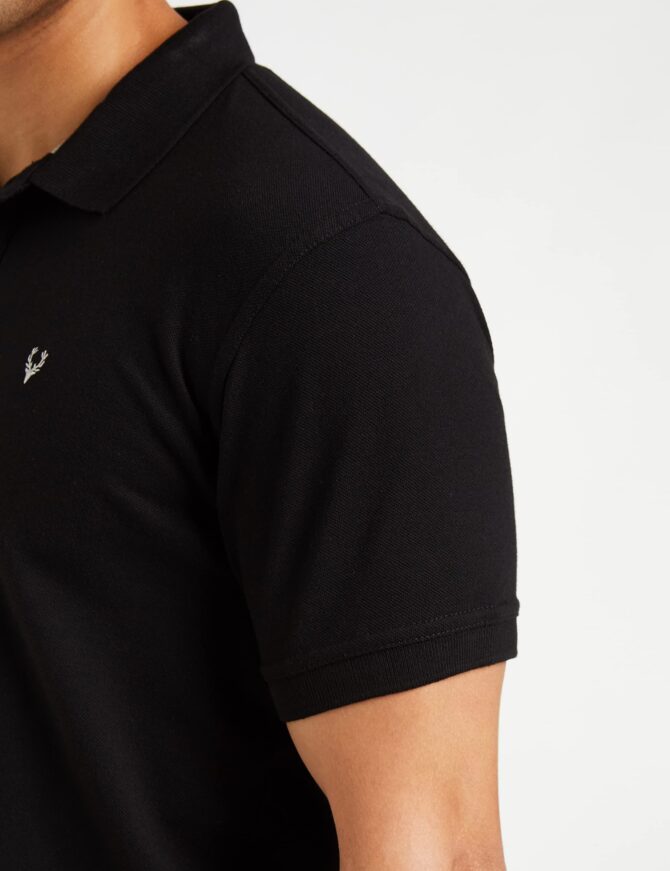 Allen Solly Men's Plain Regular Fit Cotton Polo (AMKP317G04249_Jet Black_X-Large) - Image 4