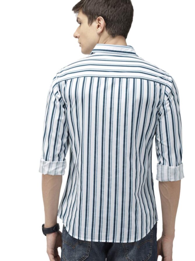 The Indian Garage Co Men's Slim Shirt (0619-SH04-04- White Extra Large) - Image 3