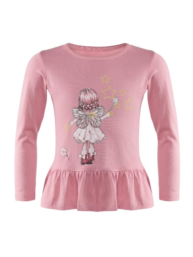 TotzTouch Cotton Premium Girls Night Wear T Shirt & Pyjama Full Sleeves | Night Dress for Girl Kids | Night Dresses Tee Top & Pajama Pant Set of 3 - Image 5