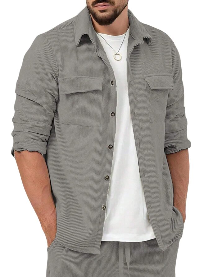 Lymio Casual Regular Fit Shirt for Men|| Regular Fit Shirt for Men|| Men Stylish Regular Fit Shirt (Rib-Regular Fit Shirt) (XL, Grey)