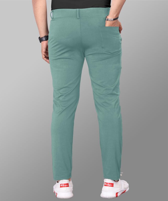 Mehrang Men's Stretchable Stretchable Formal Pant Trousers | Stylish Slim Fit Mid Rise Men's Wear Trousers For Office Or Party | Polycotton Knitted Fabric (In, Numeric, 32, English Green) - Image 7